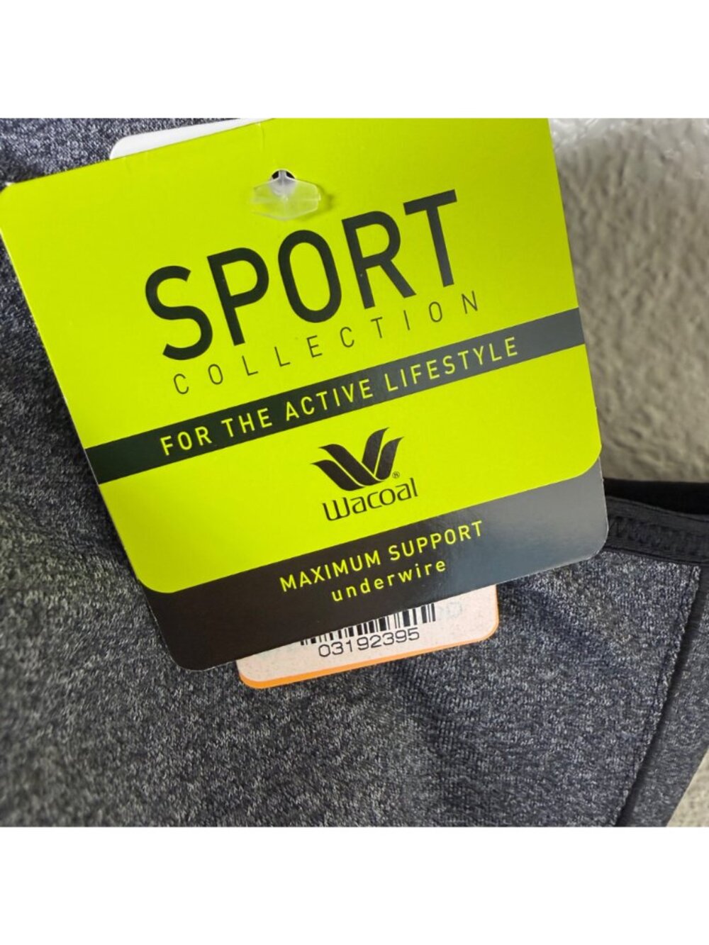 NWT Wacoal Brandi High Impact Underwire Sports Bra (855229) Heather Gray 42DD - Picture 2 of 4